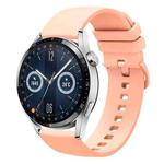 For Huawei Watch GT3 42mm 20mm Solid Color Soft Silicone Watch Band(Pink)