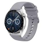 For Huawei Watch GT3 42mm 20mm Solid Color Soft Silicone Watch Band(Grey)