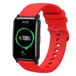 For Honor Watch ES 20mm Solid Color Soft Silicone Watch Band(Red)