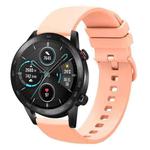 For Honor MagicWatch2 42mm 20mm Solid Color Soft Silicone Watch Band(Pink)