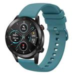 For Honor MagicWatch2 42mm 20mm Solid Color Soft Silicone Watch Band(Pine Green)