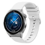 For Huawei Watch GT3 Pro 46mm 22mm Solid Color Soft Silicone Watch Band(White)