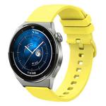 For Huawei Watch GT3 Pro 46mm 22mm Solid Color Soft Silicone Watch Band(Yellow)