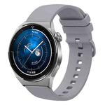 For Huawei Watch GT3 Pro 46mm 22mm Solid Color Soft Silicone Watch Band(Grey)