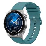 For Huawei Watch GT3 Pro 46mm 22mm Solid Color Soft Silicone Watch Band(Pine Green)