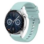 For Huawei Watch GT3 46mm 22mm Solid Color Soft Silicone Watch Band(Sapphire Green)