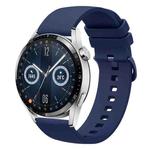 For Huawei Watch GT3 46mm 22mm Solid Color Soft Silicone Watch Band(Navy Blue)