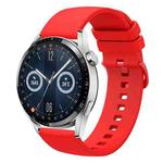 For Huawei Watch GT3 46mm 22mm Solid Color Soft Silicone Watch Band(Red)