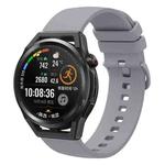 For Huawei Watch GT Runner 22mm Solid Color Soft Silicone Watch Band(Grey)