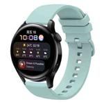 For Huawei Watch 3 22mm Solid Color Soft Silicone Watch Band(Sapphire Green)