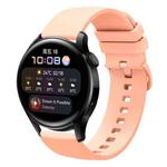 For Huawei Watch 3 22mm Solid Color Soft Silicone Watch Band(Pink)