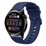 For Huawei Watch 3 22mm Solid Color Soft Silicone Watch Band(Navy Blue)