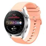 For Huawei Watch 3 Pro 22mm Solid Color Soft Silicone Watch Band(Pink)