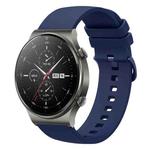 For Huawei GT2 Pro 22mm Solid Color Soft Silicone Watch Band(Navy Blue)