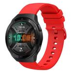 For Huawei Watch GT 2E 22mm Solid Color Soft Silicone Watch Band(Red)