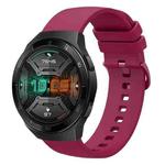 For Huawei Watch GT 2E 22mm Solid Color Soft Silicone Watch Band(Wine Red)