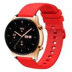 For Honor Watch GS 3 22mm Solid Color Soft Silicone Watch Band(Red)