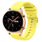 For Honor Watch GS 3 22mm Solid Color Soft Silicone Watch Band(Yellow)