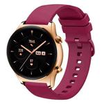 For Honor Watch GS 3 22mm Solid Color Soft Silicone Watch Band(Wine Red)