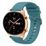 For Honor Watch GS 3 22mm Solid Color Soft Silicone Watch Band(Pine Green)