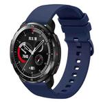 For Honor Watch GS Pro 22mm Solid Color Soft Silicone Watch Band(Navy Blue)