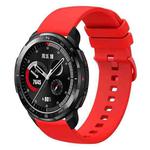 For Honor Watch GS Pro 22mm Solid Color Soft Silicone Watch Band(Red)