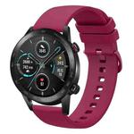 For Honor Magic Watch 2 46mm 22mm Solid Color Soft Silicone Watch Band(Wine Red)