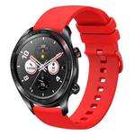 For Honor Watch Dream 22mm Solid Color Soft Silicone Watch Band(Red)
