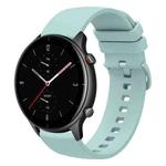 For Amazfit GTR 2e 22mm Solid Color Soft Silicone Watch Band(Sapphire Green)