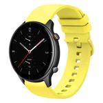 For Amazfit GTR 2e 22mm Solid Color Soft Silicone Watch Band(Yellow)