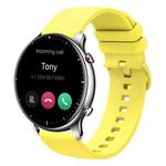 For Amazfit GTR 2 22mm Solid Color Soft Silicone Watch Band(Yellow)