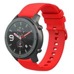 For Amazfit GTR 47mm 22mm Solid Color Soft Silicone Watch Band(Red)