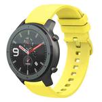 For Amazfit GTR 47mm 22mm Solid Color Soft Silicone Watch Band(Yellow)