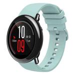 For Amazfit Pace 22mm Solid Color Soft Silicone Watch Band(Sapphire Green)