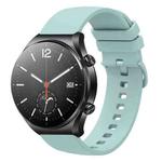 For Xiaomi Watch S1 22mm Solid Color Soft Silicone Watch Band(Sapphire Green)