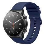 For Xiaomi Watch S1 22mm Solid Color Soft Silicone Watch Band(Navy Blue)