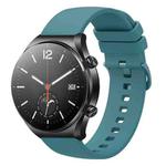 For Xiaomi Watch S1 22mm Solid Color Soft Silicone Watch Band(Pine Green)