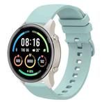For Xiaomi Watch Sport 22mm Solid Color Soft Silicone Watch Band(Sapphire Green)