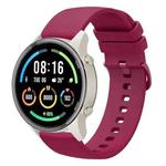 For Xiaomi Watch Sport 22mm Solid Color Soft Silicone Watch Band(Wine Red)