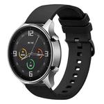 For Xiaomi Watch Color 22mm Solid Color Soft Silicone Watch Band(Black)