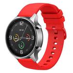 For Xiaomi Watch Color 22mm Solid Color Soft Silicone Watch Band(Red)