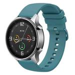 For Xiaomi Watch Color 22mm Solid Color Soft Silicone Watch Band(Pine Green)