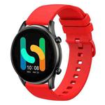 For  Xiaomi Haylou RT2 LS10 22mm Solid Color Soft Silicone Watch Band(Red)