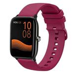 For Xiaomi Haylou GST LS09B 22mm Solid Color Soft Silicone Watch Band(Wine Red)