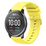 For Xiaomi Haylou RT LS05S 22mm Solid Color Soft Silicone Watch Band(Yellow)