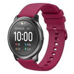 For Xiaomi Haylou RT LS05S 22mm Solid Color Soft Silicone Watch Band(Wine Red)