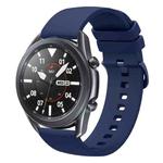 For Samsung Galaxy Watch3 45mm 22mm Solid Color Soft Silicone Watch Band(Navy Blue)