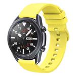For Samsung Galaxy Watch3 45mm 22mm Solid Color Soft Silicone Watch Band(Yellow)