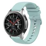 For Samsung Galaxy Watch 46mm 22mm Solid Color Soft Silicone Watch Band(Sapphire Green)