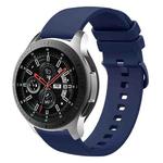 For Samsung Galaxy Watch 46mm 22mm Solid Color Soft Silicone Watch Band(Navy Blue)